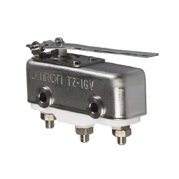 Interruptor de acción rápida industrial de Omron, bisagra, actuador de palanca, SPDT, calificación de contacto de 1A @ 240V AC - TZ-1GV