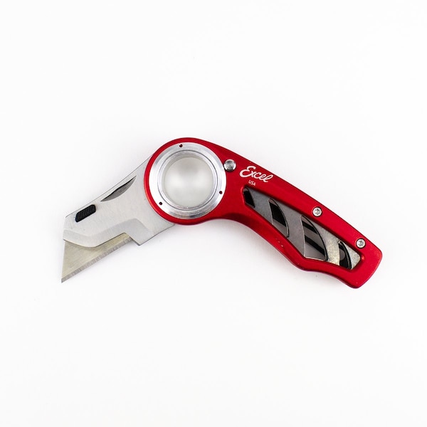 Excel Blades K60 Revo Utility Knife, Folding Knife with Clip, Work Knife, Red, 6pk - 16062