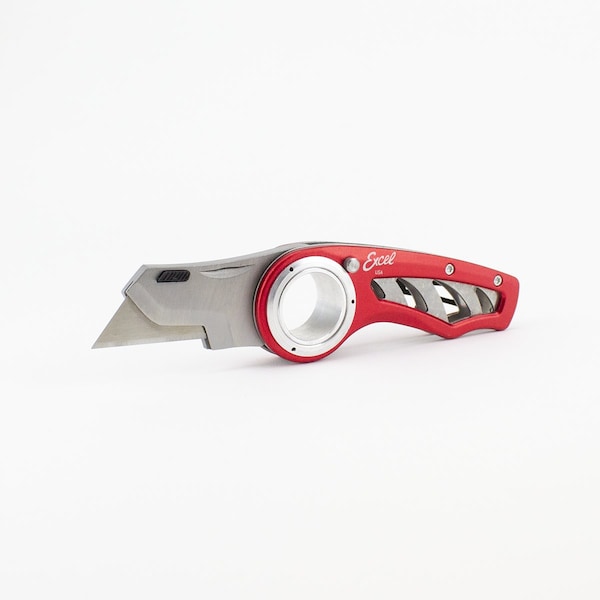 Excel Blades K60 Revo Utility Knife, Folding Knife with Clip, Work Knife, Red, 6pk - 16062