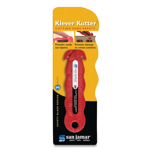 San Jamar Safety Klever Cutter, 3PK Safety Recessed, 3 PK - SAN KK403