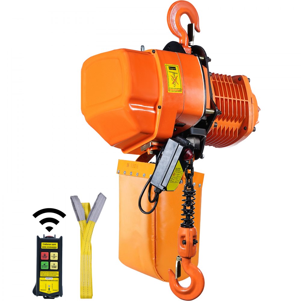 VEVOR 2 Ton Wireless Electric Chain Hoist, 4400 LBS Capacity with 20 FT Lifting Height, IP54 Protection, Three Phase Overhead Crane with G100 Chain - DDHLHLSXDDLCS5G71V5