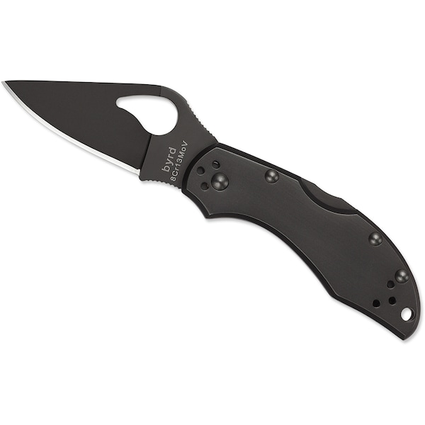 Spyderco 2024 Spyderco Robin 2 Black Stainless Black Blade Plain - SPY-BY10BKP2