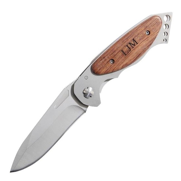 Razoredge 4.63 in. Stainless Steel Locking Pocket Knife with Wood Handle - RA51180