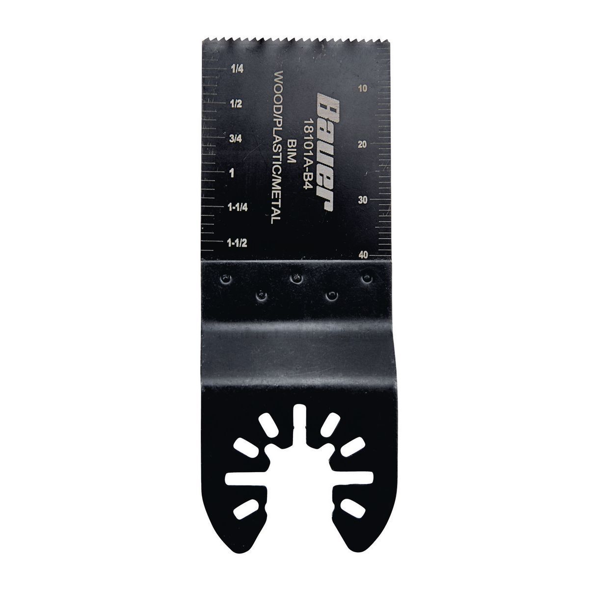 Hoja de sierra para corte en inmersión y al ras de acero al carbono bimetálico de 1-3/8 pulgadas para herramientas múltiples oscilantes de Bauer - 64951