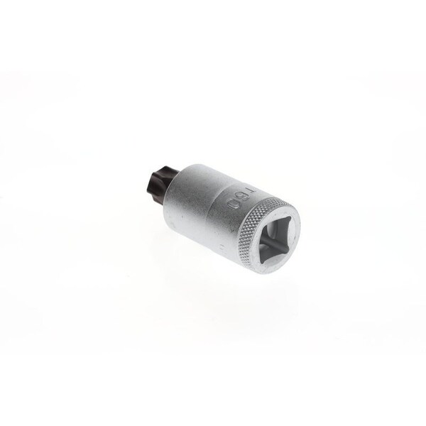 Gedore Screwdriver Bit Socket, 1/2", Torx T60, Finish: Chrome Plated, Gun-Metal - ITX 19 T60
