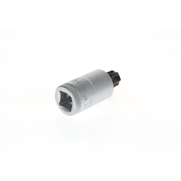 Gedore Screwdriver Bit Socket, 1/2", Torx T60, Finish: Chrome Plated, Gun-Metal - ITX 19 T60