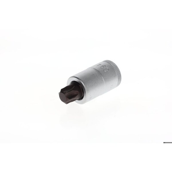 Gedore Screwdriver Bit Socket, 1/2", Torx T60, Finish: Chrome Plated, Gun-Metal - ITX 19 T60