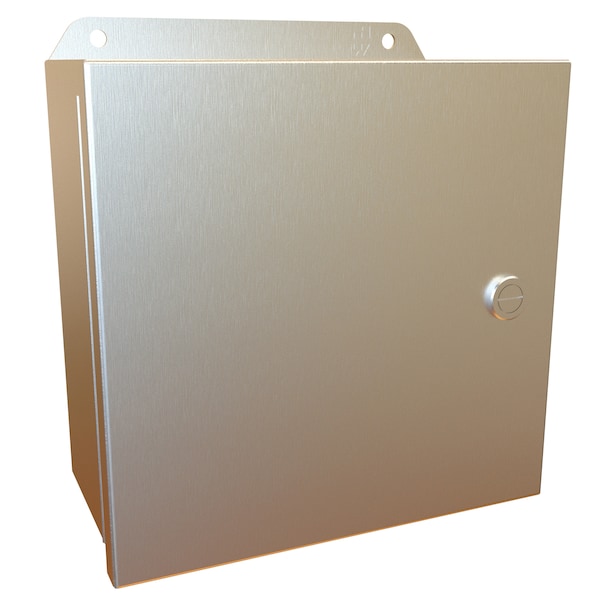 Hammond 304 Stainless Steel Electrical Enclosures, 8 in H, 4 in D, 8 in W, NEMA 4X, Hinged - EJ884SS
