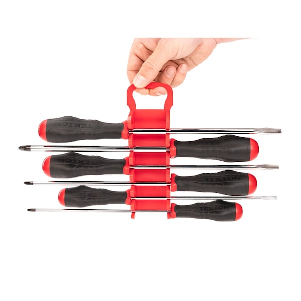 Tekton High-Torque Screwdriver Set, 6-Piece (#1-#3, 3/16-5/16 in.) with Holder - DRV43503