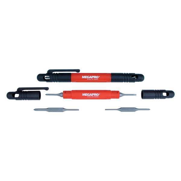 Megapro Phillips, Slotted Bit 5 1/4 in, Drive Size: 1/4 in , Num. of pieces:5 - 6PDRIVER-CC-B