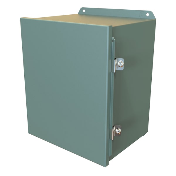 Hammond Steel Electrical Enclosures, 12 in H, 8 in D, 10 in W, NEMA 4, 12, Hinged - HJ12108HLP