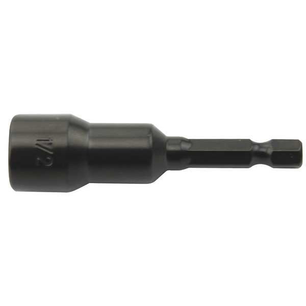 Westward Nut Driver, 1/2" Hex, 2-9/16" L, Steel - 38RV61