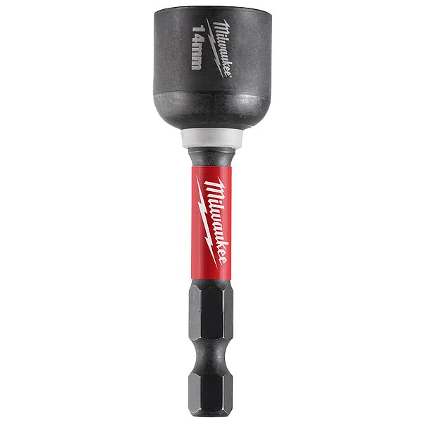 Milwaukee Tool 14mm x 2-9/16 in. SHOCKWAVE Impact Duty Magnetic Nut Driver (Bulk) - 49-66-4614