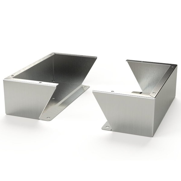 Saginaw Control & Engineering Floor Stand Kit, 6 in. H x 18 in. W x 18 in. L, Stainless Steel, 1 PR - SCE-FK0618SS
