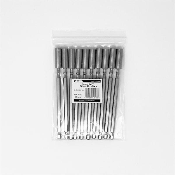 Vessel IMPACT BALL Torsion Bit Holder H1/, PK10 - IBHBM150P10K