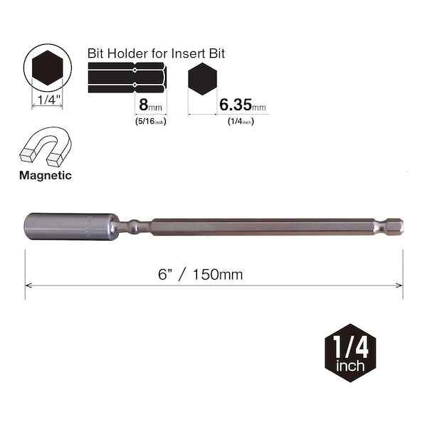 Vessel IMPACT BALL Torsion Bit Holder H1/, PK10 - IBHBM150P10K