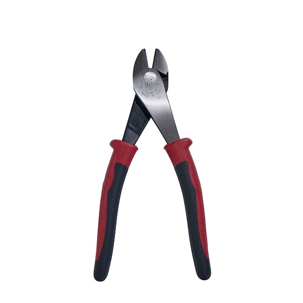 Klein Tools 8 1/8 in High Leverage Diagonal Cutting Plier Standard Cut Oval Nose Uninsulated - J248-8