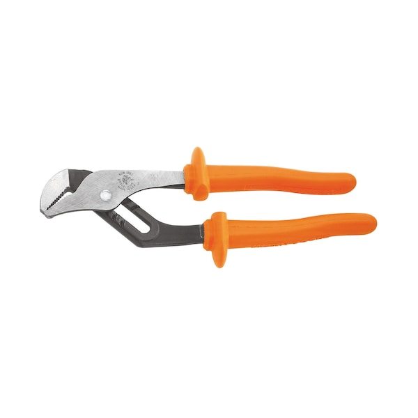 Klein Tools 10 1/4 in Straight Jaw Water Pump Plier Serrated, Plastic Grip - D502-10-INS