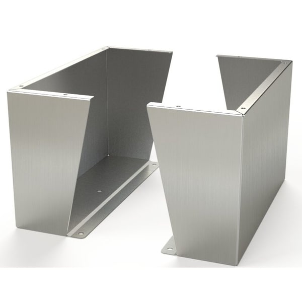 Saginaw Control & Engineering Floor Stand Kit, 15 in. H x 24 in. W x 9.12 in. L, 304 Stainless Steel, 1 PR - SCE-FK1524SS