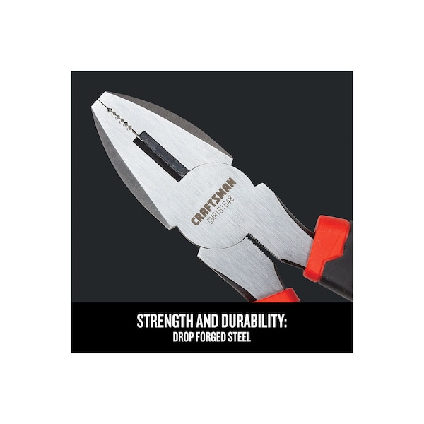 Craftsman Lineman Pliers, Steel, Flat Jaw, 8 3/4" L - CMHT81648