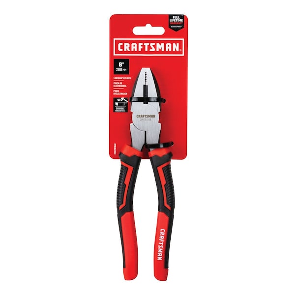 Craftsman Lineman Pliers, Steel, Flat Jaw, 8 3/4" L - CMHT81648