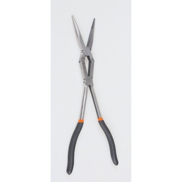 Beta 1009L/DP-S2 Set of 2 Long Knurled Half Round Nose Pliers with Double Jointed - 010090060