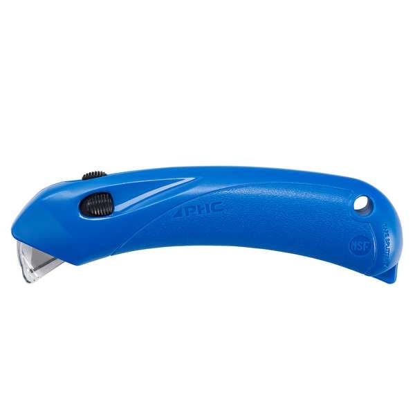Pacific Handy Cutter Safety Knife, Multipurpose, 5 1/2 in Length, Rounded Safety Blade, Ergonomic Handle, Blue - RSC-432