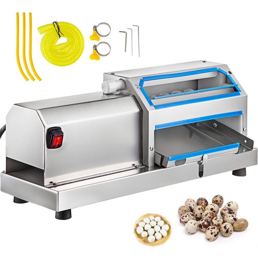 VEVOR Quail Egg Peeler Machine 60KG/H Quail Egg Sheller 25W Quail Egg Sheller Automatic Quail Egg Peeling Machine Stainless Steel Bird Egg Peeling Machine for Boiled Quail Egg - BKJ25W00000000001V1