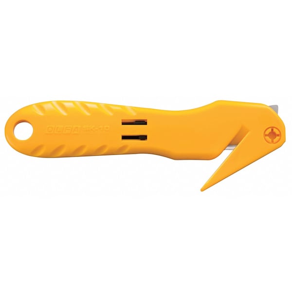 Olfa 6-9/32 in L. Hook-Style Safety Cutter, Fixed Blade, Safety Recessed - SK-10