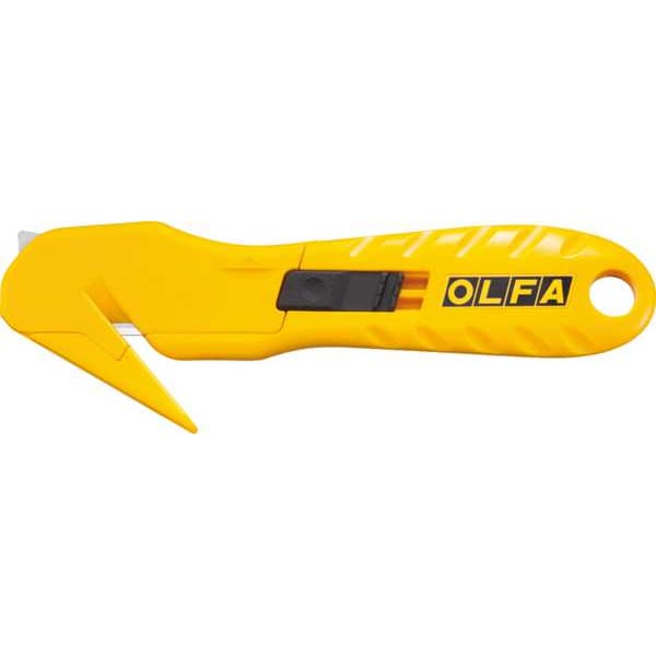 Olfa 6-9/32 in L. Hook-Style Safety Cutter, Fixed Blade, Safety Recessed - SK-10