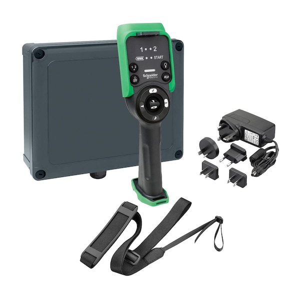 Estación de control Schneider Electric, Harmony eXLhoist, estándar, sistema XARS8L12W con cargador, cinturón de hombro, cable USB RJ45 y software de configuración - XARSK8L12W.