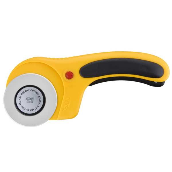 Olfa Ergonomic Rotary Cutter, 60mm Tungsten - RTY-3/DX