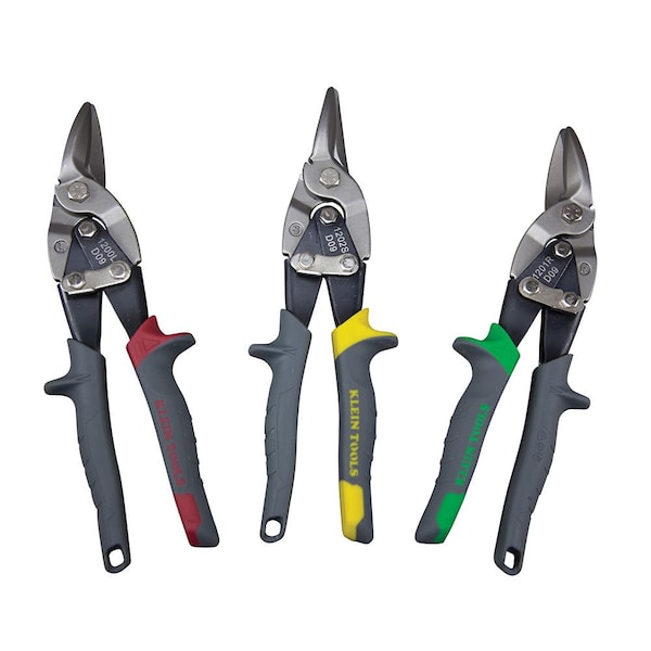 Klein Tools Aviation Snips, Wire Cutter, Straight, Straight/Wide Curves, 10.063'' - 1202S