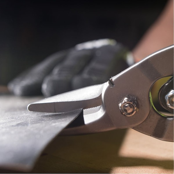 Klein Tools Aviation Snips, Wire Cutter, Straight, Straight/Wide Curves, 10.063'' - 1202S