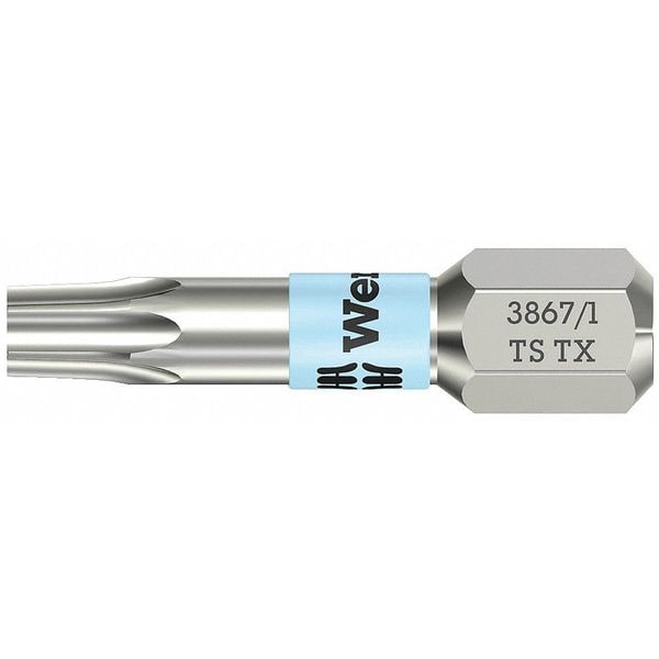 Wera Torsion Bit, SAE, 1/4", Hex, T40, 1", SS - 05071038001