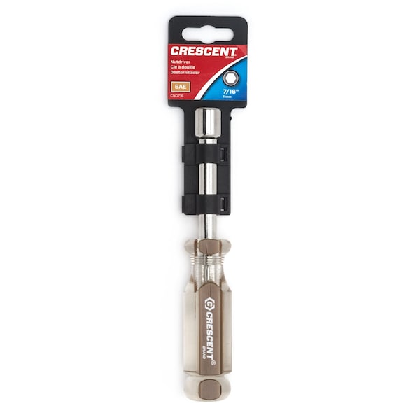Weller Crescent 7/16 in. SAE Acetate Nut Driver 6-3/4 in. L 1 pc - CND716