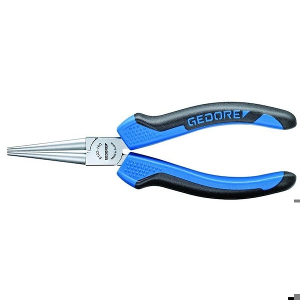 Gedore Round Nose Pliers, 6-1/4", Overall Length: 160mm - 8122-160 JC