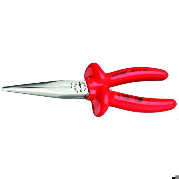 Gedore Insulated, Needle Nose Pliers, 8" - VDE 8132-200