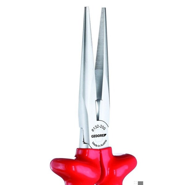 Gedore Insulated, Needle Nose Pliers, 8" - VDE 8132-200
