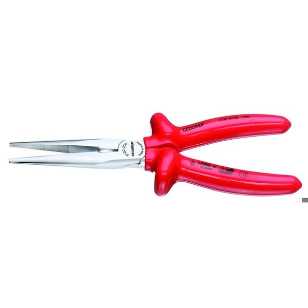 Gedore Insulated, Needle Nose Pliers, 8" - VDE 8132-200