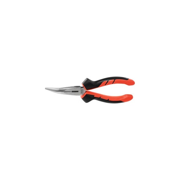 Holex Angled Snipe Nose Pliers with Grips, Bright Finish, Overall Length: 200 mm - 713595 200