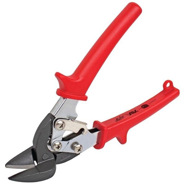 Malco AVsMini Series Aviation Snip, Left Cut, Spring-Loaded Handle, Red Handle - AVM6 EV