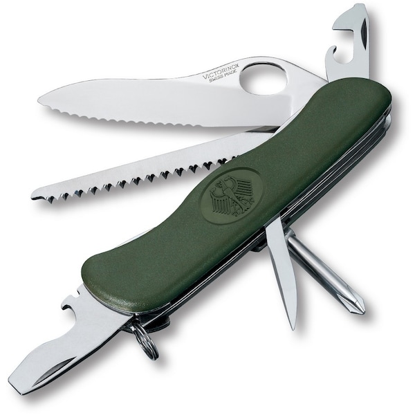 Swiss Army Brands 2023 Victorinox 54876 One-Hand Trekker German Army Olive Drab 111Mm - VIC-0.8461.MW4DE-X1