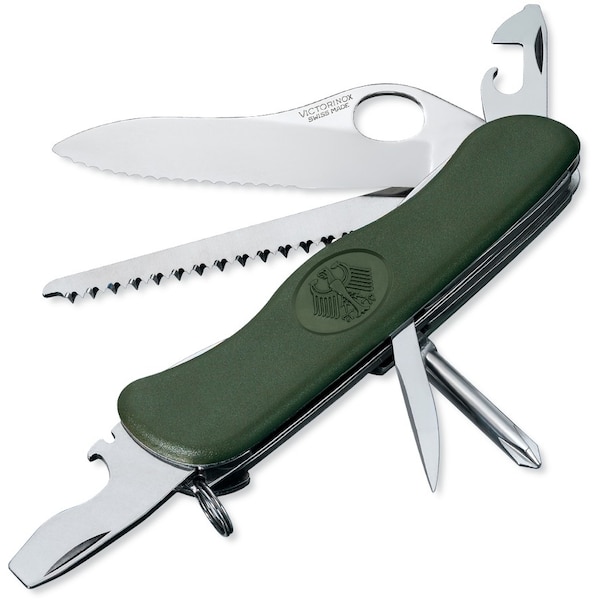Swiss Army Brands 2023 Victorinox 54876 One-Hand Trekker German Army Olive Drab 111Mm - VIC-0.8461.MW4DE-X1