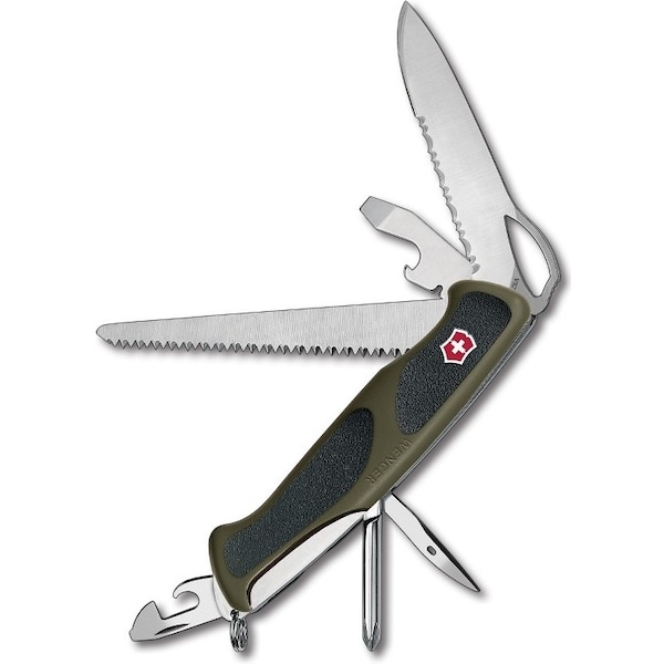 Swiss Army Brands 2023 Victorinox 0.9663.Mwc4Us2 Rangergrip 178 Green / Black 130Mm - VIC-0.9663.MWC4-X4