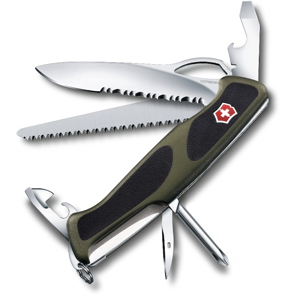 Swiss Army Brands 2023 Victorinox 0.9663.Mwc4Us2 Rangergrip 178 Green / Black 130Mm - VIC-0.9663.MWC4-X4