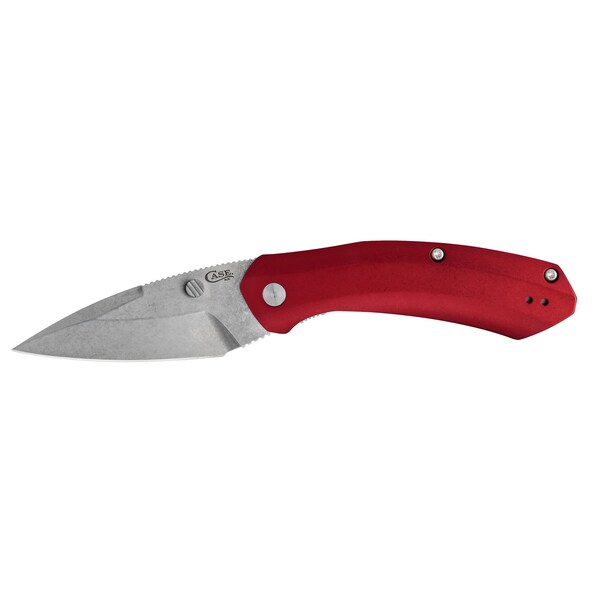 Case Cutlery Knife, Case Red Anodized Aluminum Westline S35VN Blade - 36551