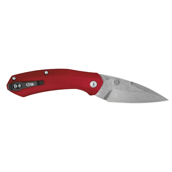 Case Cutlery Knife, Case Red Anodized Aluminum Westline S35VN Blade - 36551
