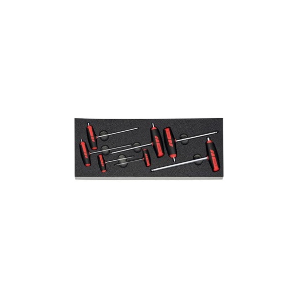 Holex Hexagon screwdriver set with T in Heavy Duty Foam, 7 Pc - 952926 7