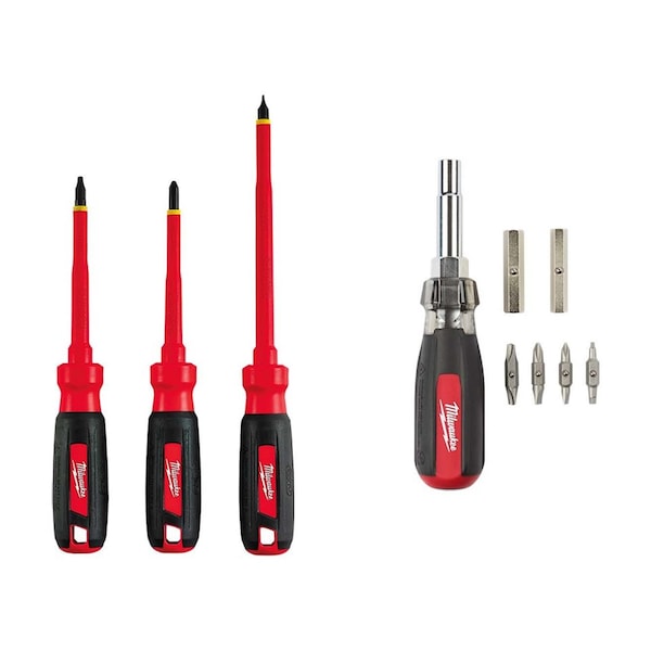 Milwaukee Tool Insulated Screw Set w/Screwdriver 13 - 48-22-2202, 48-22-2880